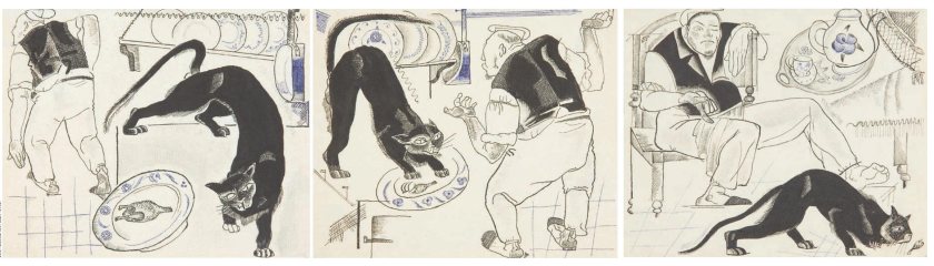 Kot i Powar, Illustration von Aleksandr Deineka, 1922